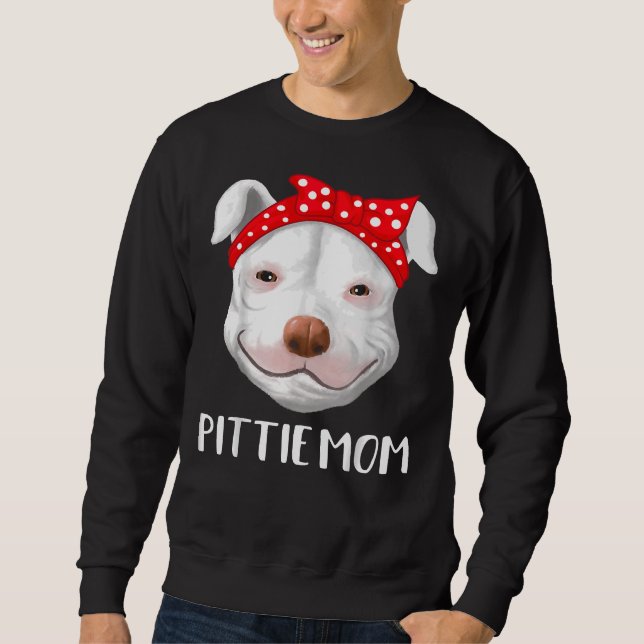 Sudadera Pitbull Perro Amantes del Día de la Madre de mamá  (Anverso)