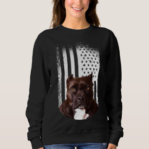 Sudadera Pitbull Perro Bandera Americana Pitbull Terrier Do