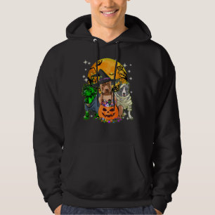 Sudadera Pitbull Perro Bruja Halloween Disfraces Calabaza M