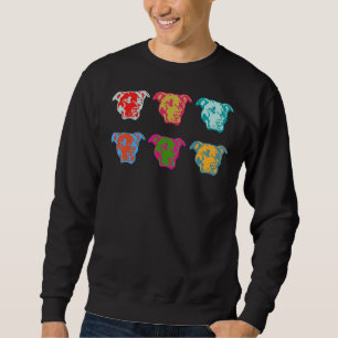 Sudadera Pitbull Pop Colorful Trendy Dog Lover