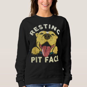Sudadera Pitbull Puppy Resting Pit Face Funny Molestresing 