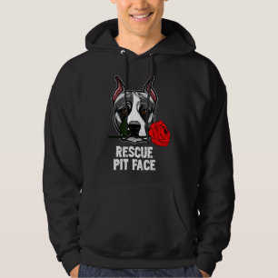 Sudadera Pitbull Rescue Pit Face Funny Cute Pitbull Lover