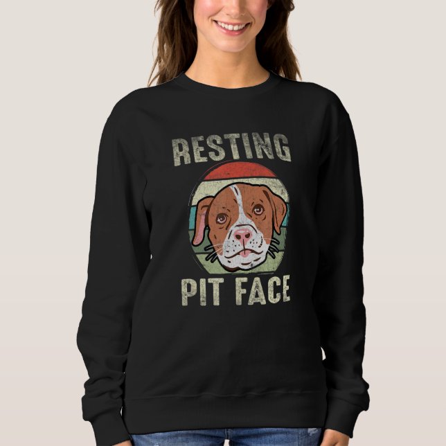 Sudadera Pitbull Resting Pit Face (Anverso)