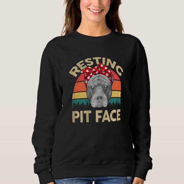Sudadera Pitbull Resting Pit Face Pitbull Mama Pit (Anverso)