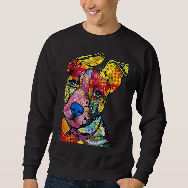 Sudadera Pitbull S Colorful Pit Bulls 370 (Anverso)