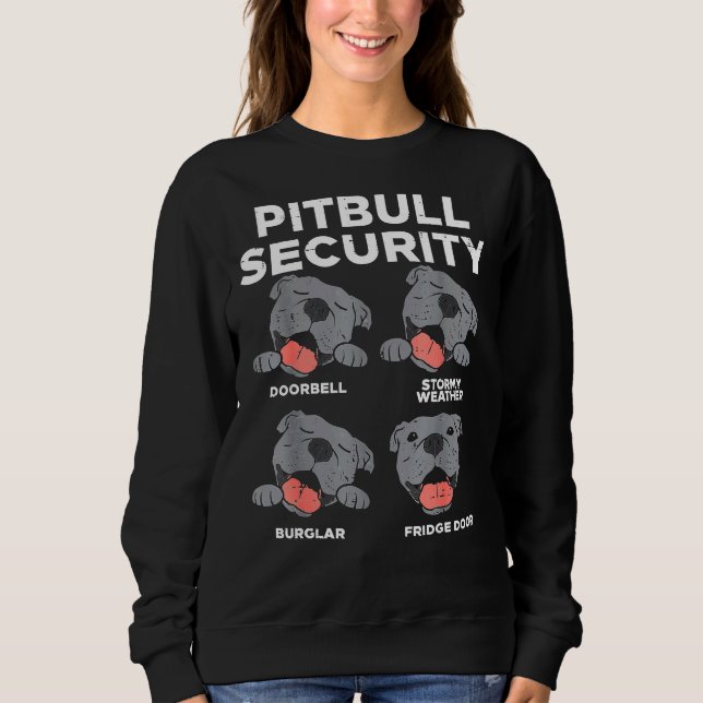 Sudadera Pitbull Security Funny Pitties Pitty Dog Lover (Anverso)