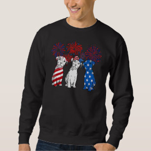 Sudadera Pitbull Terrier Firework Uu Flag Cute Puppy 4O
