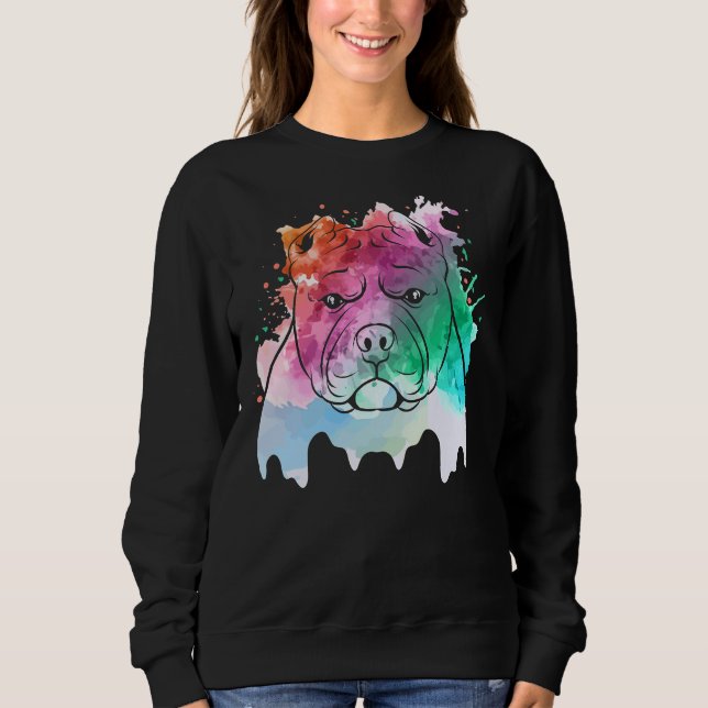 Sudadera Pitbull Terrier Hermosa Cara de Perro Cuto (Anverso)