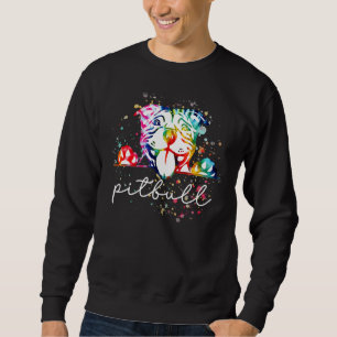 Sudadera Pitbull Tie Dye Rainbow Dog Lover 380