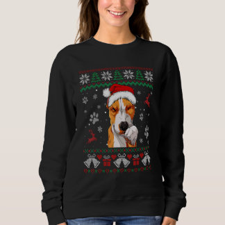 Sudadera Pitbull Ugly Christmas Dog Santa Hat Xmas Dog