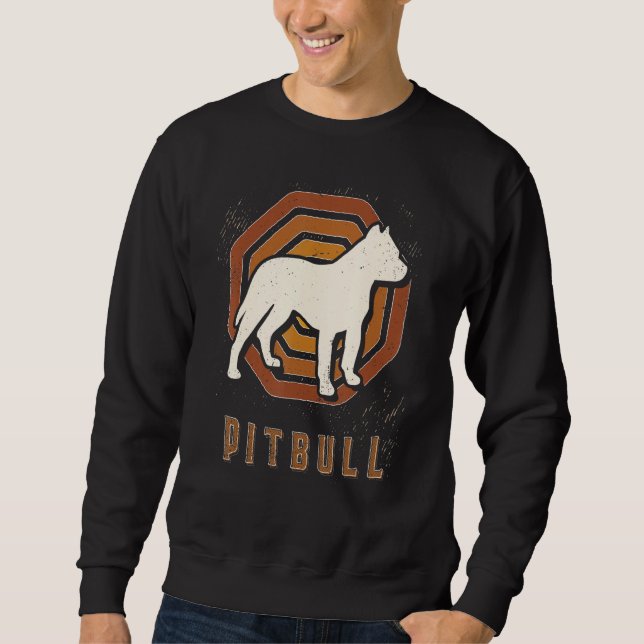 Sudadera Pitbull Vintage Retro Classic Dog Love (Anverso)