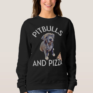 Sudadera Pitbulls Y Pizza Para Los Amantes Del Perro