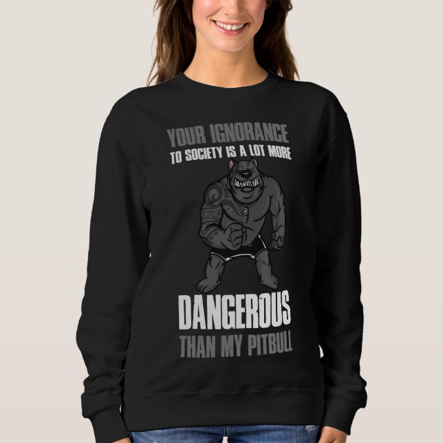 Sudadera Pitbulls Y Tattoos Funny Pitbull (Anverso)