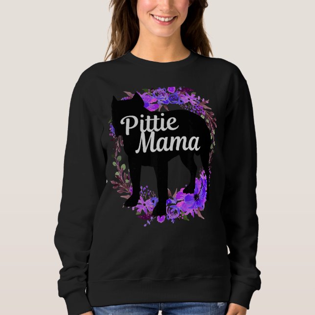 Sudadera Pittie Mama Pitbull Pit Bulldog Mamá 2 (Anverso)