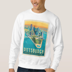 Sudadera Pittsburgh, PA   Vista de ojos de pájaro