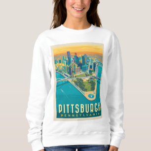 Sudadera Pittsburgh, PA   Vista de ojos de pájaro