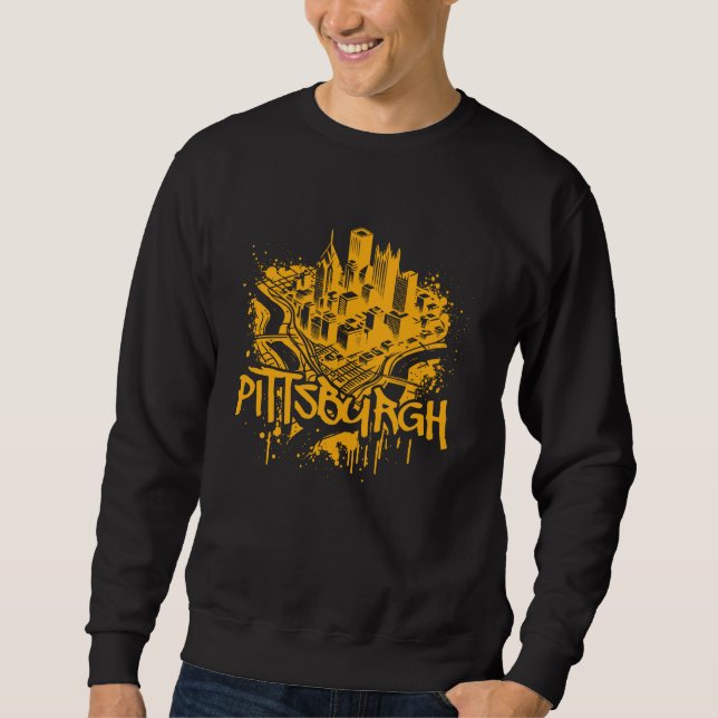 Sudadera Pittsburgh Skyline (Anverso)