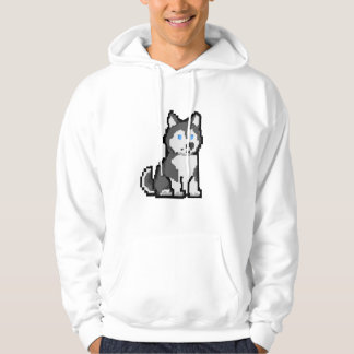 Sudadera Pixel Art Curious Husky Hoodie