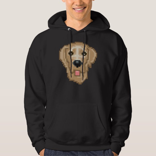Sudadera Píxel de recuperación de laboratorio feliz (Anverso)