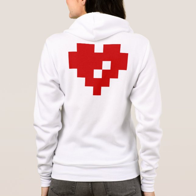Sudadera Pixel Heart 8 Bit Love (Reverso)