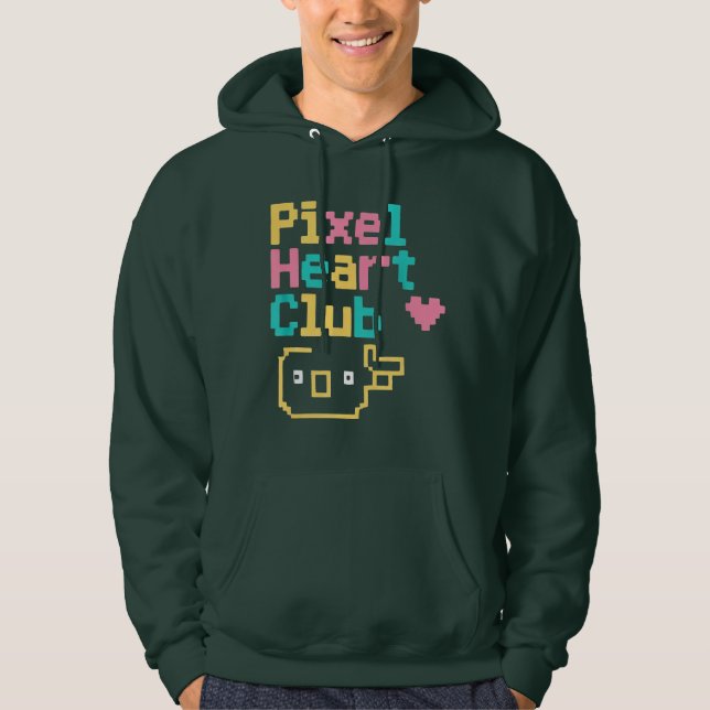 Sudadera Pixel Heart Club: El retro ama el arte de los píxe (Anverso)