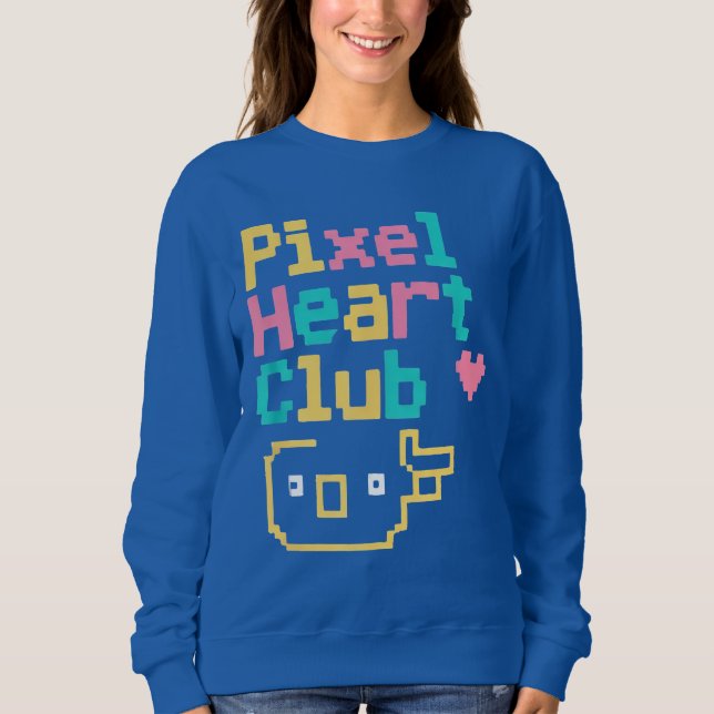 Sudadera Pixel Heart Club: Retro Love Pixel Art for Gamers  (Anverso)