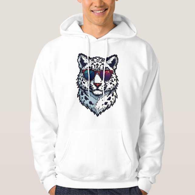Sudadera Pixel Snow Leopard Guay (Anverso)