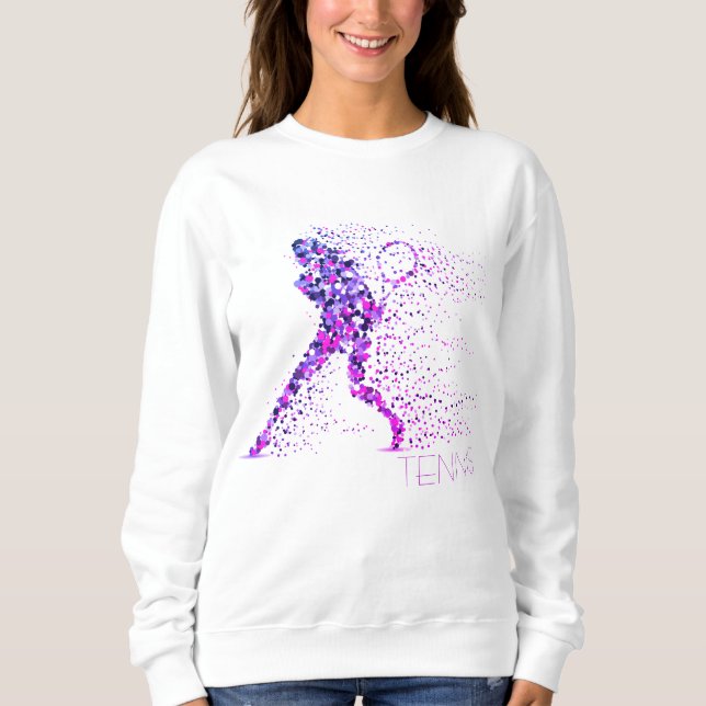 Sudadera Píxeles rosados de tenis (Anverso)