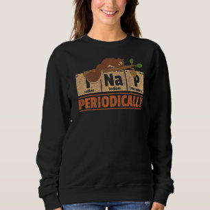 Sudadera Pizarra periódica de tabla Napping Animal Cute Sle