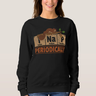 Sudadera Pizarra periódica de tabla Napping Animal Cute Sle