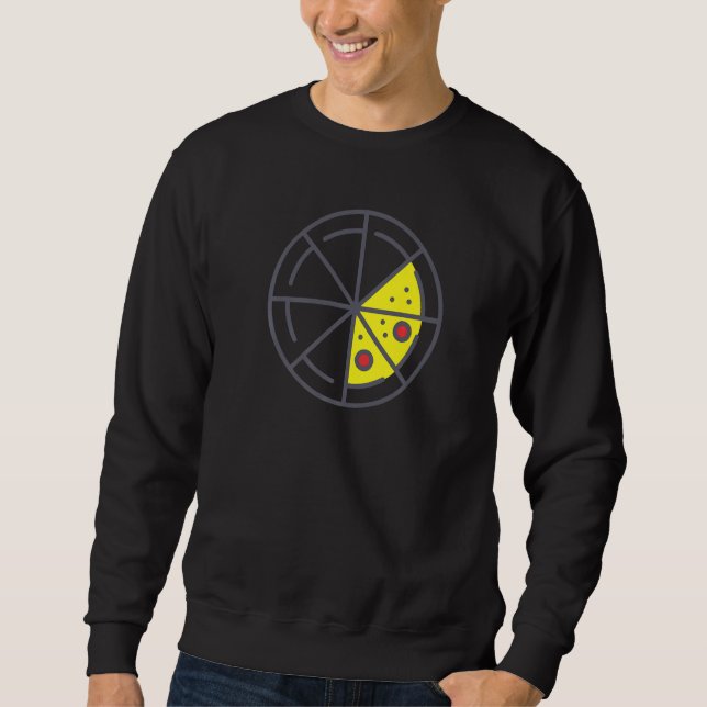 Sudadera Pizza 3 Slices Cheese Pepperoni Funny Geometric Fo (Anverso)