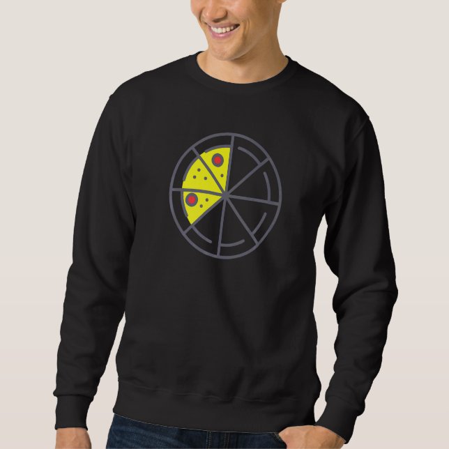 Sudadera Pizza 3 Slices Queso Pepperoni Comida Geométrica (Anverso)