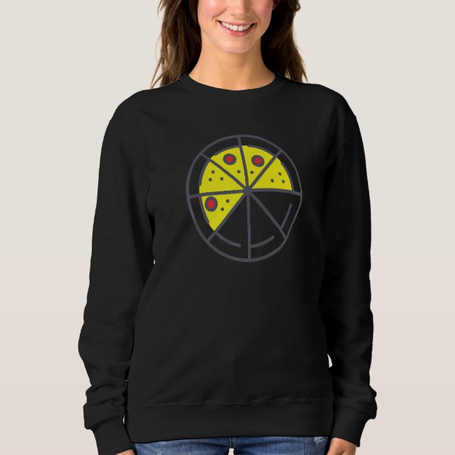 Sudadera Pizza 5 Slices Cheese Pepperoni Funny Geometric Fo (Anverso)