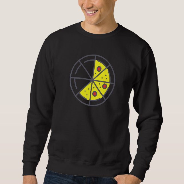 Sudadera Pizza 5 Slices Cheese Pepperoni Funny Geometric Fo (Anverso)
