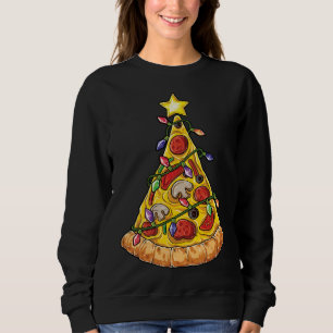 Sudadera Pizza Árbol de Navidad enciende Navidad Crustmas P