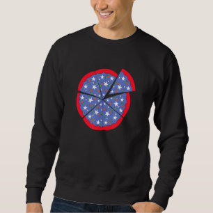 Sudadera Pizza Bandera Estadounidense 4 De Julio Chicas De