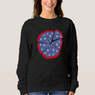 Sudadera Pizza Bandera Estadounidense 4 De Julio Chicas De