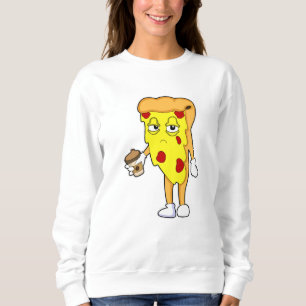 Sudadera Pizza con queso salami y café