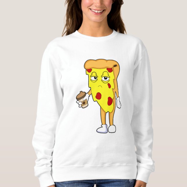 Sudadera Pizza con queso salami y café (Anverso)