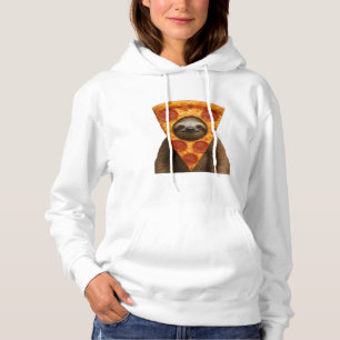Sudadera Pizza de perezoso divertida broma rara meme lindo 