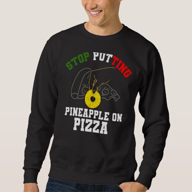 Sudadera Pizza de piña Anti Comida Hawái (Anverso)