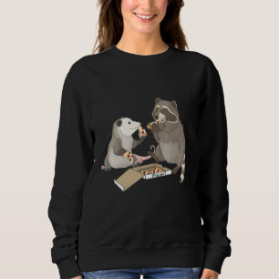 Sudadera Pizza De Possum Y Raccoon
