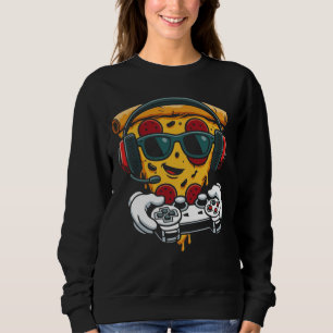 Sudadera Pizza de videojuegos divertida Camiseta de comida 