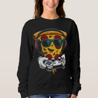 Sudadera Pizza de videojuegos divertida Camiseta de comida