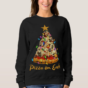Sudadera Pizza divertida en el árbol de Navidad de Earth Sl