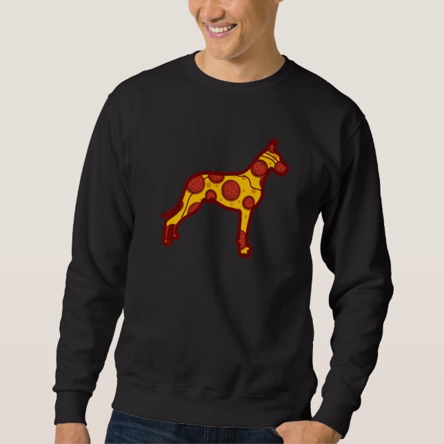 Sudadera Pizza Dog Funny Pizza Great Dane Dog Premium (Anverso)