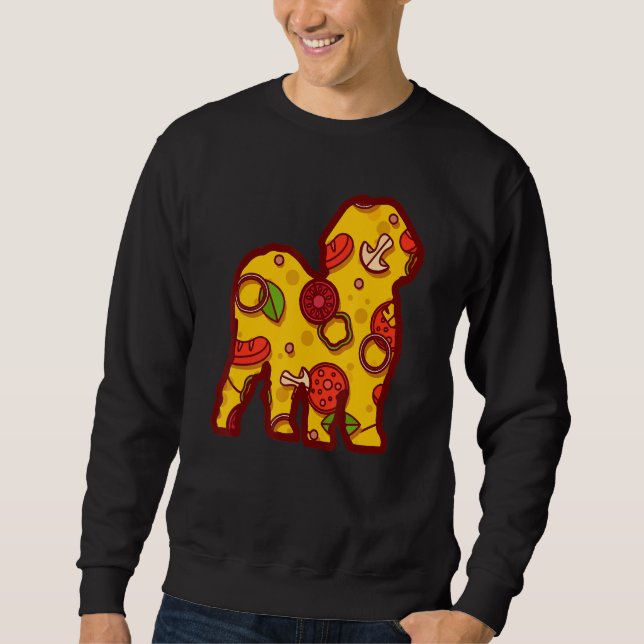 Sudadera Pizza Dog Funny Pizza Shih Tzu Dog (Anverso)
