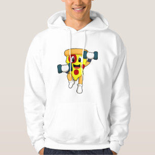 Sudadera Pizza en el gimnasio con campanas