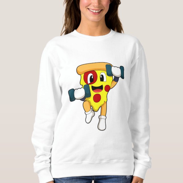 Sudadera Pizza en el gimnasio con campanas (Anverso)