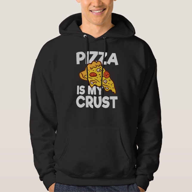 Sudadera Pizza es mi curiosa comida de Novedad Pizza Puns (Anverso)